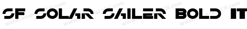 SF Solar Sailer Bold Italic字体转换